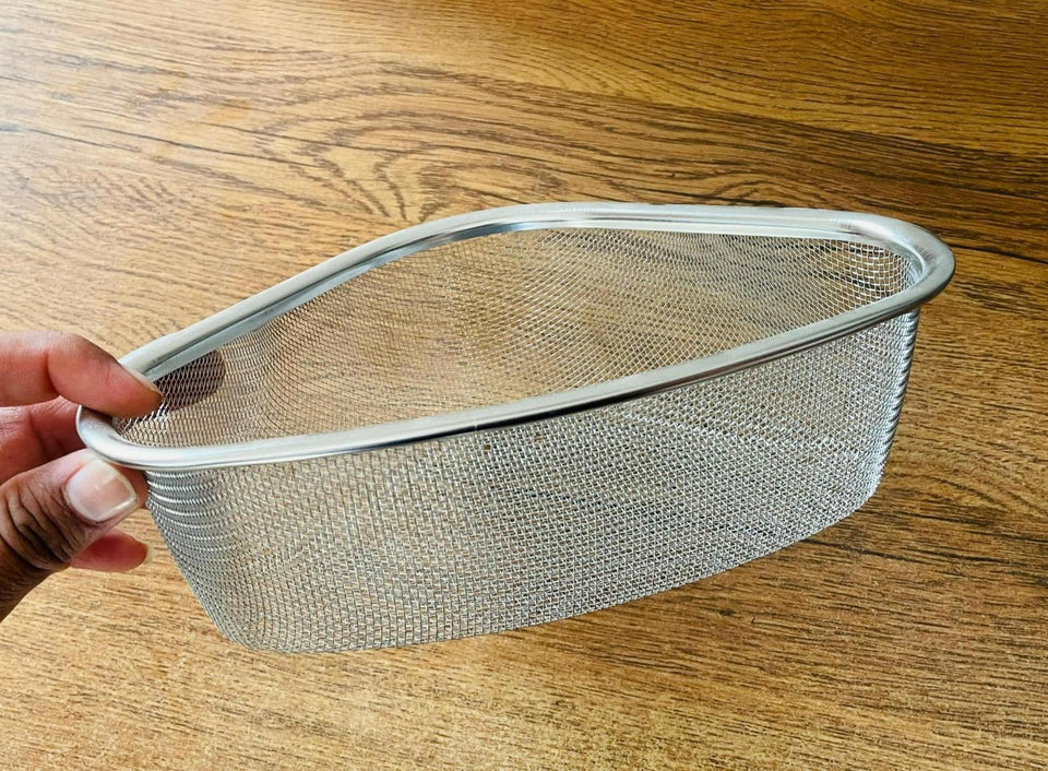 SB Kitchen Sink Drain Basket Triangle Shape Stainless Steel