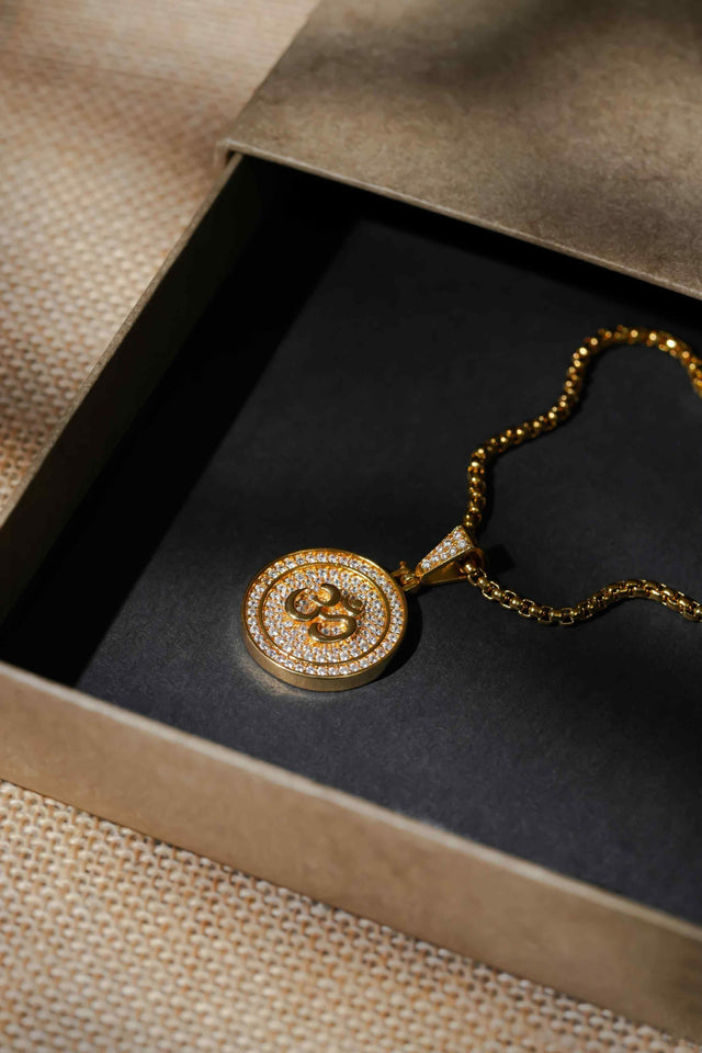 SB Om Symbol Pendant With Chain