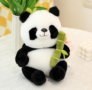 SB Cute Panda Plush with Bamboo