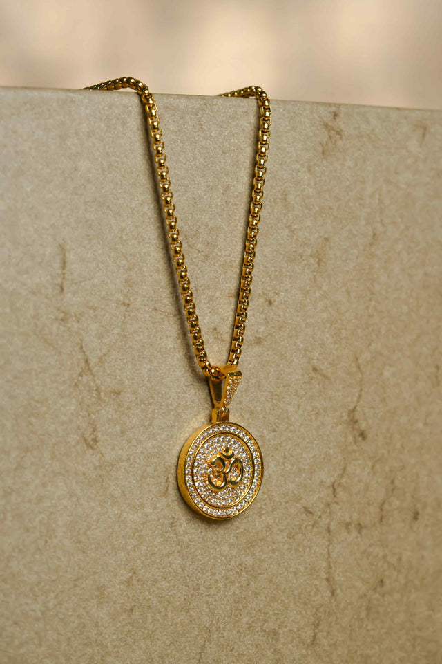 SB Om Symbol Pendant With Chain