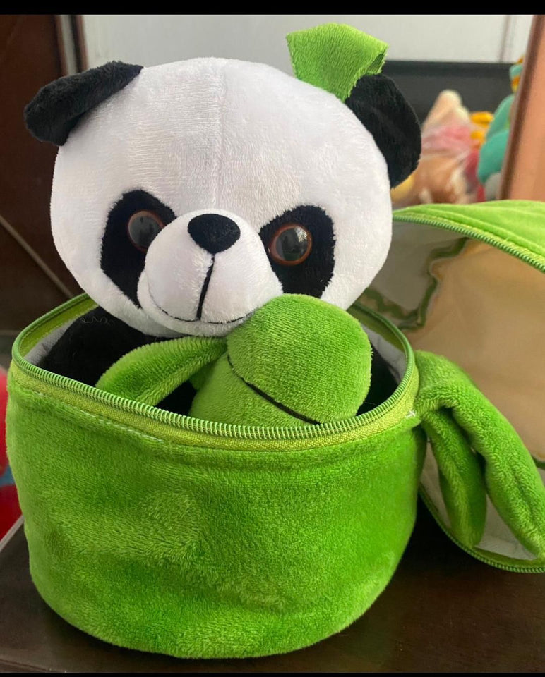 SB Cute Panda Plush with Bamboo