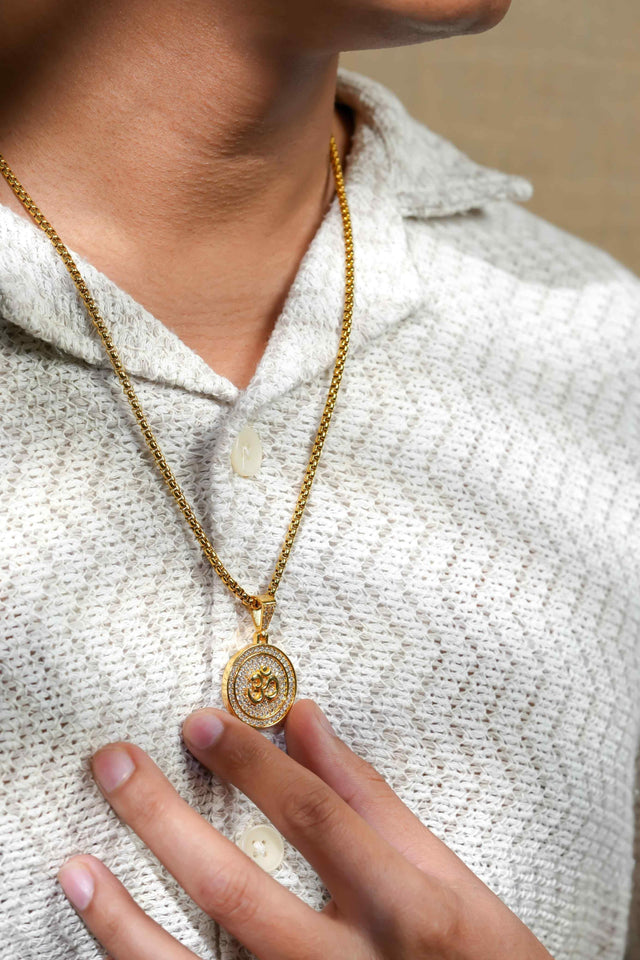SB Om Symbol Pendant With Chain