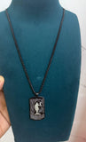 SB 108 Om Namah Shivay MicroCarved Tag Pendent with Chain