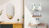 SB Combo of Oval Shape & Square Shape Mirror (Pack of 2)