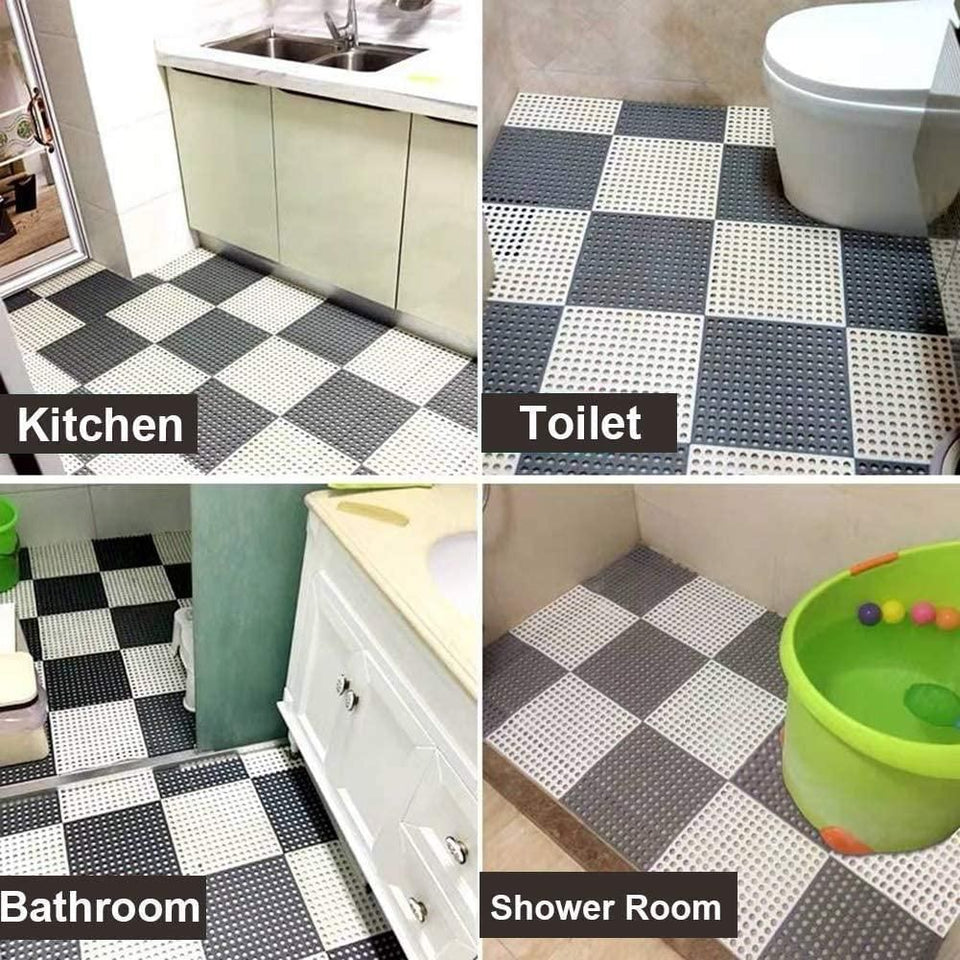 SB Bathroom Anti Slip Tile Mat (Pack of 4)