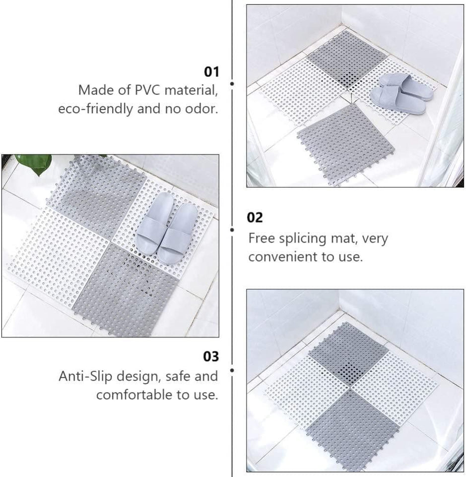SB Bathroom Anti Slip Tile Mat (Pack of 4)