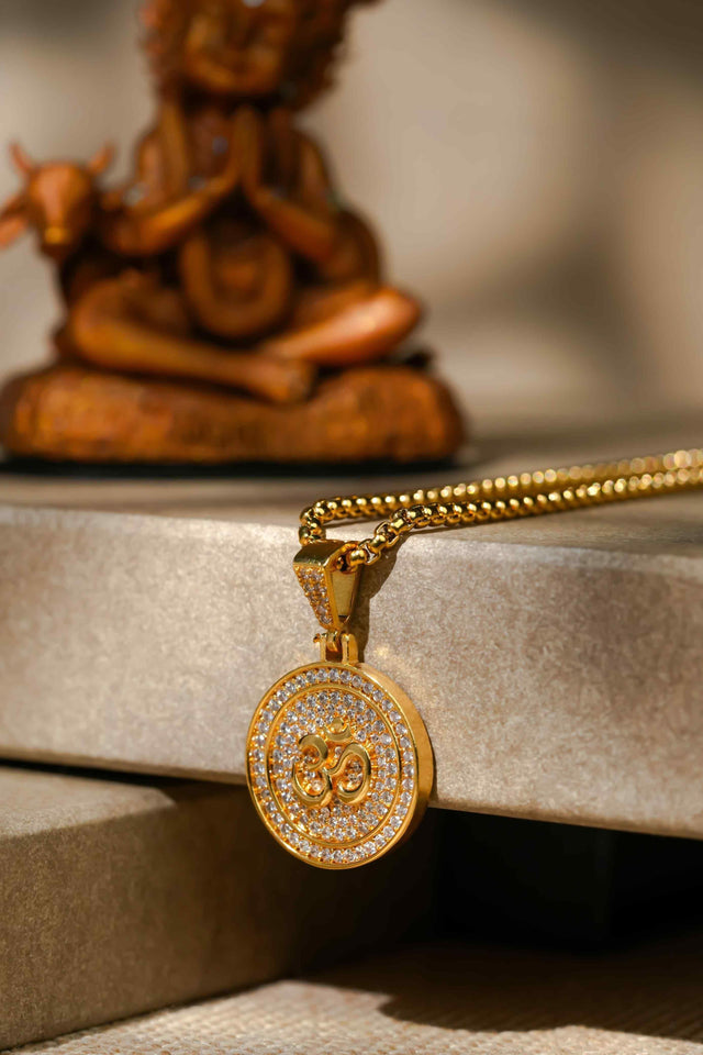 SB Om Symbol Pendant With Chain