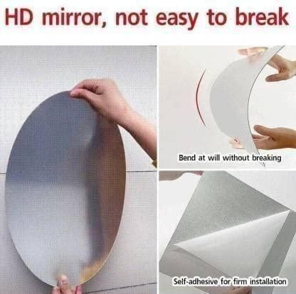 SB Combo of Oval Shape & Square Shape Mirror (Pack of 2)