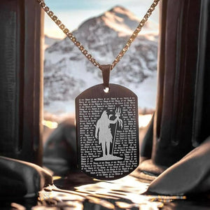 SB 108 Om Namah Shivay MicroCarved Tag Pendent with Chain