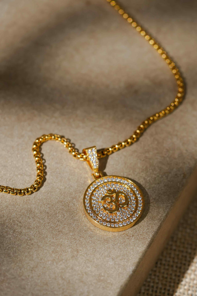 SB Om Symbol Pendant With Chain